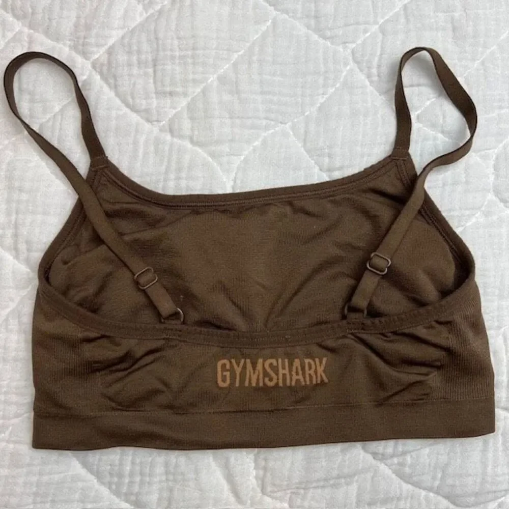 Gymshark Women's Seamless Bralette XS Espresso‎ Brown Scoop Neck